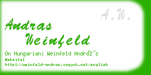 andras weinfeld business card